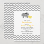 Elephant Baby shower Invitation Kaart (Voorkant / Achterkant)