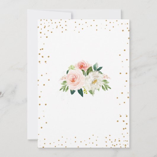 Elephant Baby shower Invitation Kaart (Achterkant)