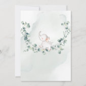 Elephant Baby shower Invitation Kaart (Achterkant)