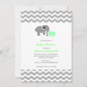 Elephant Baby shower Invitation Kaart (Voorkant)