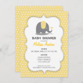 Elephant baby shower invitation kaart (Voorkant / Achterkant)