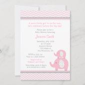Elephant Baby shower Invitation Kaart (Voorkant)