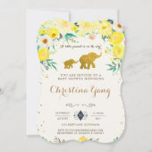 Elephant Baby shower Invitation Kaart (Voorkant)