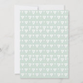 Elephant Baby shower Invitation Mint Green Floral Kaart (Achterkant)