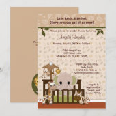 ELEPHANT Baby shower Invitation Nali Oerwoud NJE Kaart (Voorkant / Achterkant)