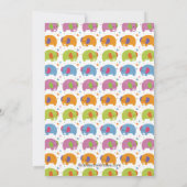 Elephant Baby shower Invitation Oranje Kaart (Achterkant)