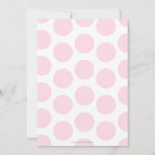 Elephant Baby shower Invitation Pink Girl Kaart (Achterkant)