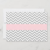 Elephant Baby shower Invitation, roze goudglitter Kaart (Achterkant)