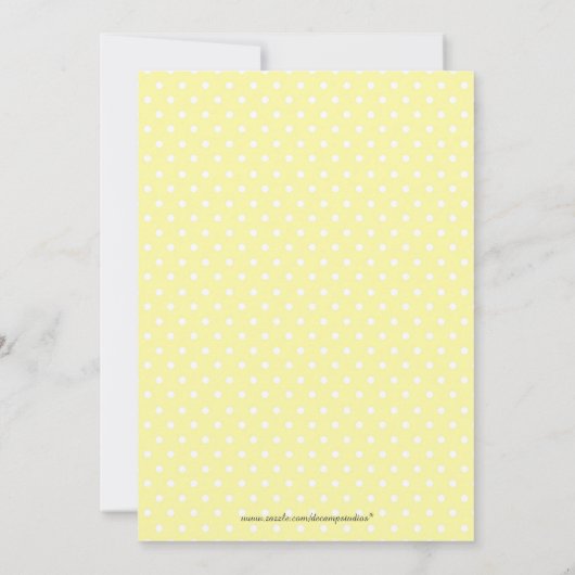 Elephant Baby shower Invitation Yellow Neutraal Kaart (Achterkant)