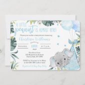 Elephant Baby Shower Invitations for a Boy Kaart (Voorkant)