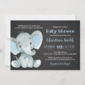 Elephant Baby Shower Invitations for a Boy Kaart (Voorkant)