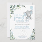 Elephant Baby Shower Invitations for a Boy Kaart (Voorkant)