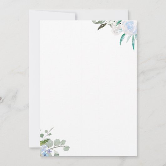 Elephant Baby Shower Invitations for a Boy Kaart (Achterkant)