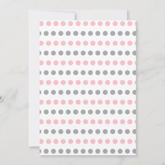 Elephant Baby Shower Invitations for a Girl Kaart (Achterkant)