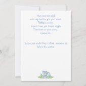 Elephant Baby Shower Invitations Kaart (Achterkant)
