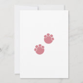 Elephant Baby Shower Invitations Roze ventilator Kaart (Achterkant)