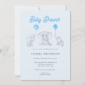 Elephant Baby shower Kaart (Voorkant)