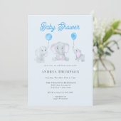 Elephant Baby shower Kaart (Staand voorkant)