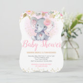 Elephant Baby shower Kaart (Staand voorkant)
