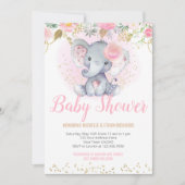 Elephant Baby shower Kaart (Voorkant)