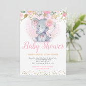 Elephant Baby shower Kaart (Staand voorkant)