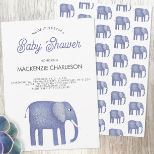 Elephant Baby shower Kaart
