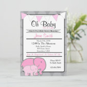 Elephant Baby shower Kaart (Staand voorkant)