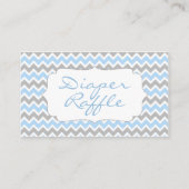 Elephant Baby shower luier loterij tickets blauw Informatiekaartje (Achterkant)