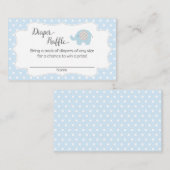 Elephant Baby shower Luier Raffle Tickets Informatiekaartje (Voorkant / Achterkant)