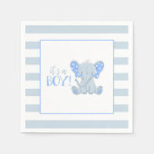 Elephant Baby shower Napkin - Een jongen Servet (Voorkant)