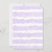 Elephant baby shower nodigmeisje paars goud kaart (Achterkant)