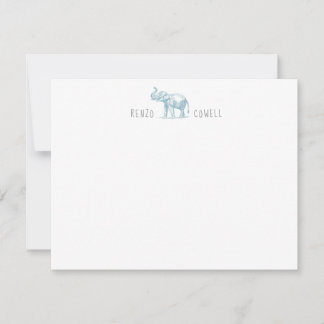 Elephant Baby shower Note Card Notitiekaartje