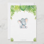 Elephant Baby shower Oerwoud Animals Baby Boy Gree Kaart (Achterkant)