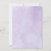 Elephant Baby shower Paarse Waterverf Kaart (Achterkant)