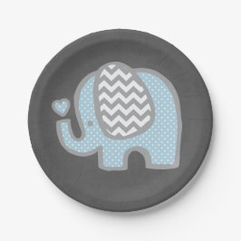 Elephant Baby shower Paper Borden voor Boy Papieren Bordje