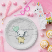 Elephant Baby shower Papieren Bordje (Feest)