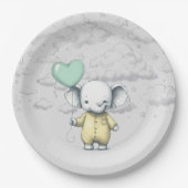 Elephant Baby shower Papieren Bordje (Voorkant)
