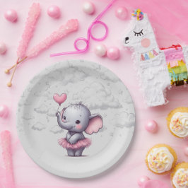 Elephant Baby shower Papieren Bordje