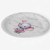 Elephant Baby shower Papieren Bordje (Gekanteld)