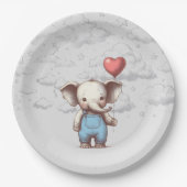 Elephant Baby shower Papieren Bordje (Voorkant)