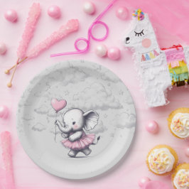 Elephant Baby shower Papieren Bordje