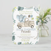 Elephant Baby Shower Parade Kaart (Staand voorkant)