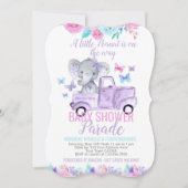 Elephant Baby shower Parade Kaart (Voorkant)