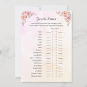 Elephant Baby shower raadt de Kaart van het spel (Voorkant)