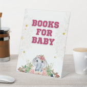 Elephant Baby shower Reclamebord Met Voetstuk (Insitu)