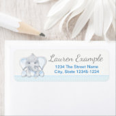 Elephant Baby shower retour adreslabels Etiket (Insitu)