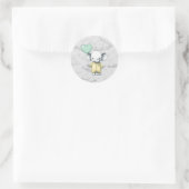 Elephant Baby shower Ronde Sticker (Tas)