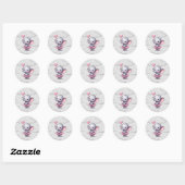 Elephant Baby shower Ronde Sticker (Vel)