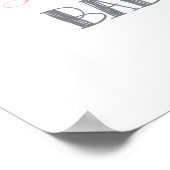 Elephant Baby shower Roze en Gray Welcome Sign Poster (Hoek)