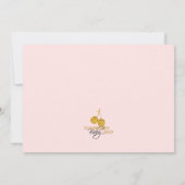 Elephant Baby shower - Roze Kaart (Achterkant)